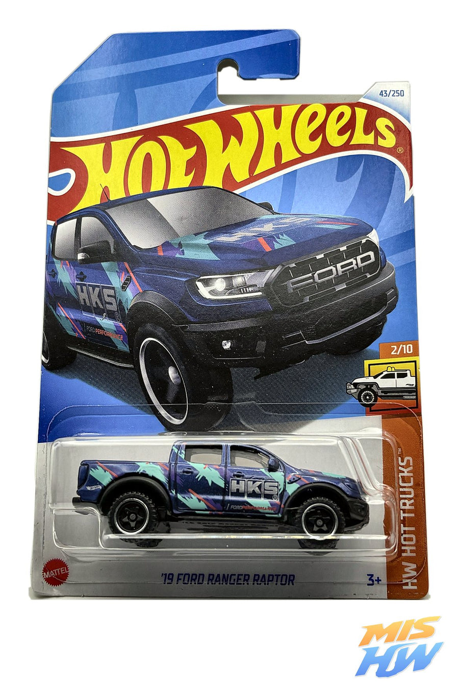 Hot Wheels '19 Ford Ranger Raptor, en carta original