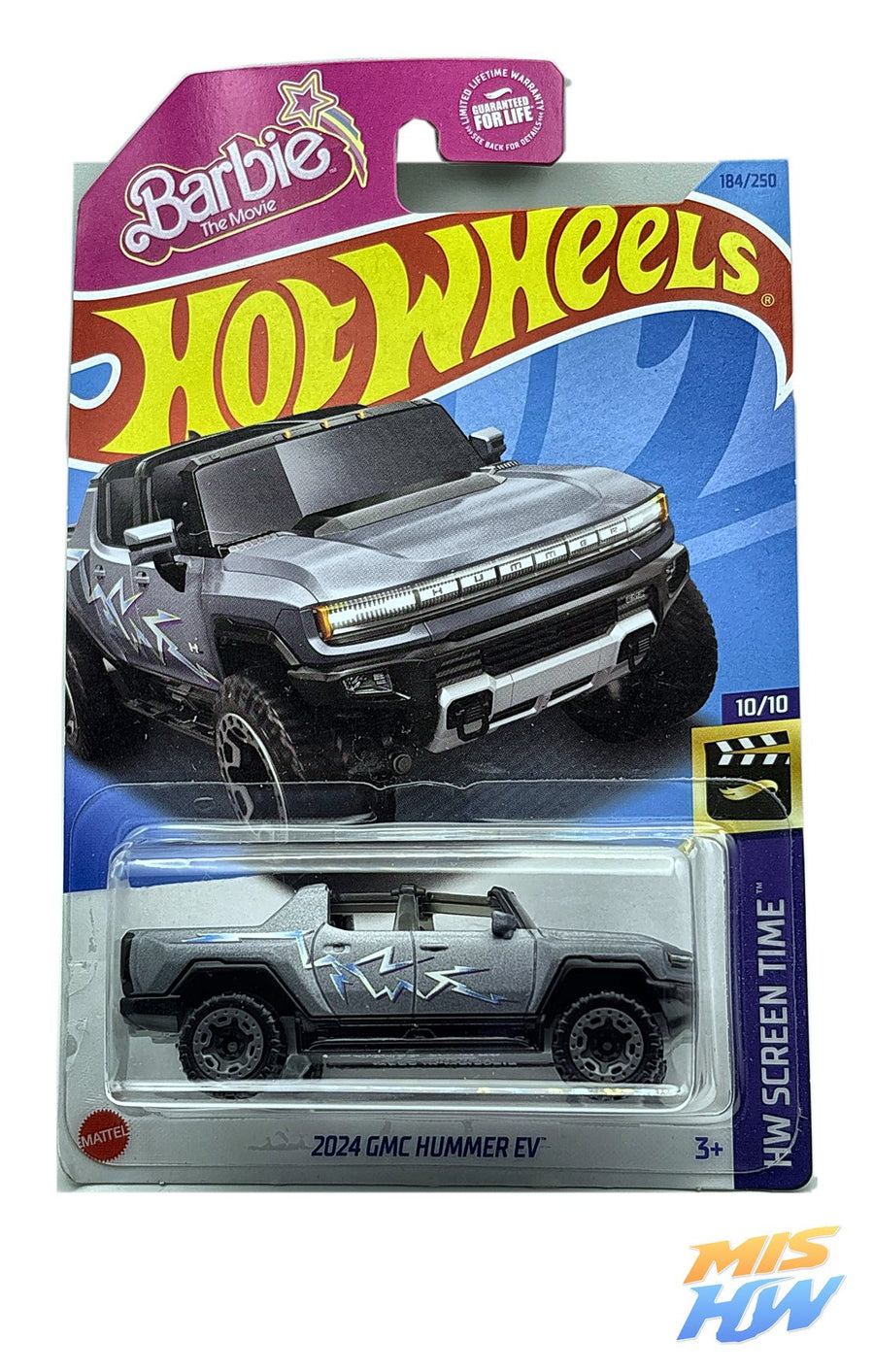 Hot Wheels 2024 GMC Hummer EV (Barbie), en carta original