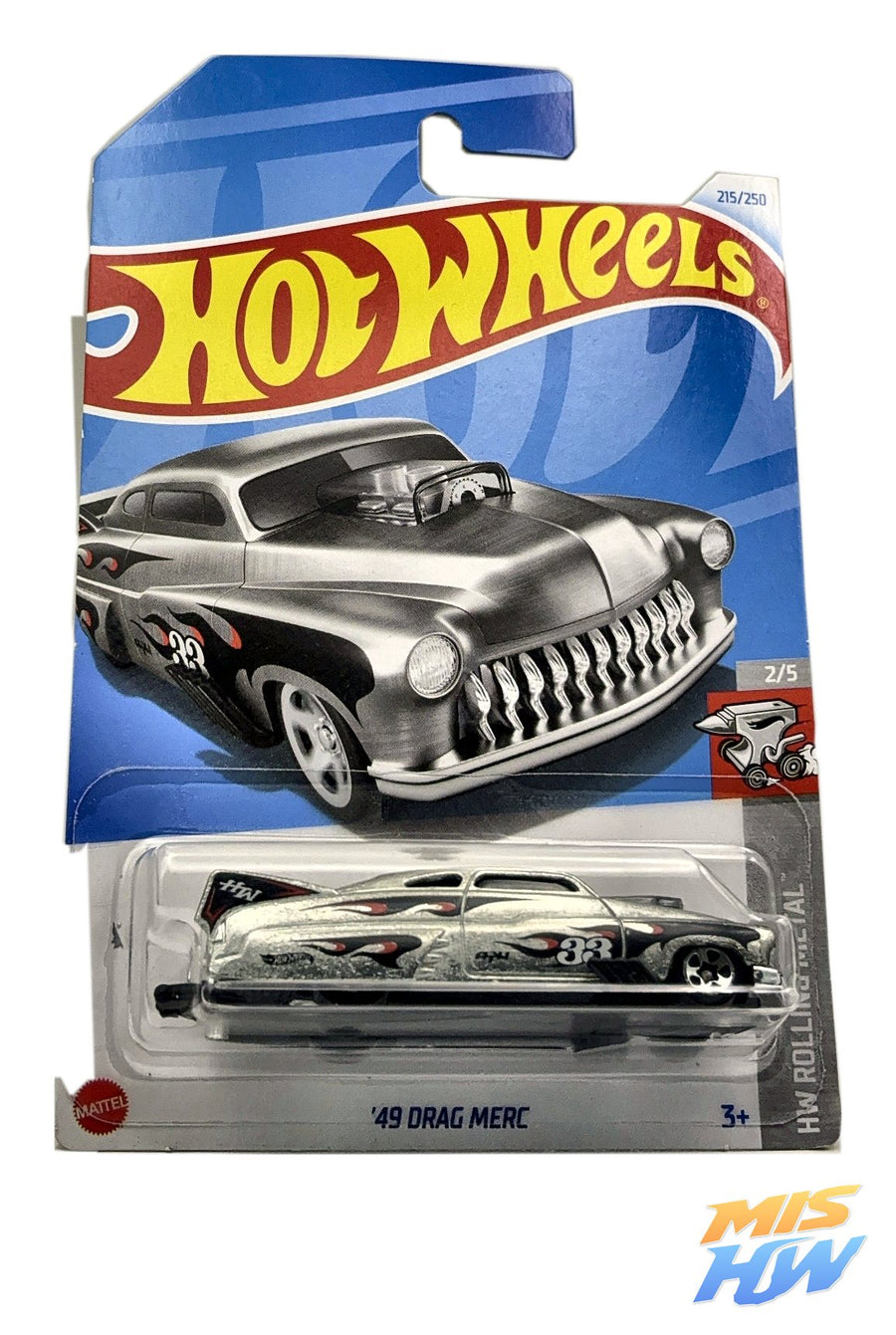 Hot Wheels '49 Drag Merc, en carta original (foto 1)