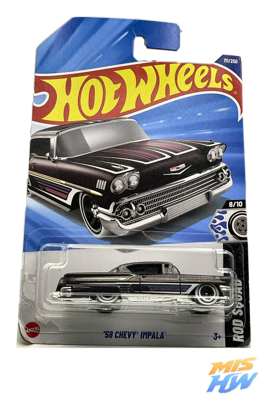 Hot Wheels '58 Chevy Impala, en carta original