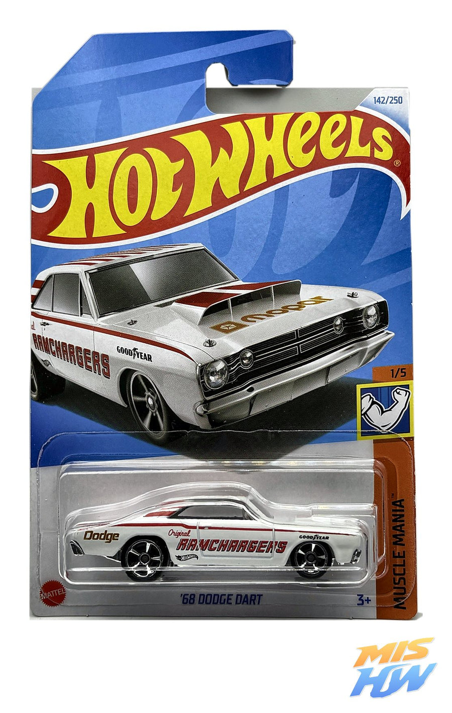 Hot Wheels '68 Dodge Dart, en carta original