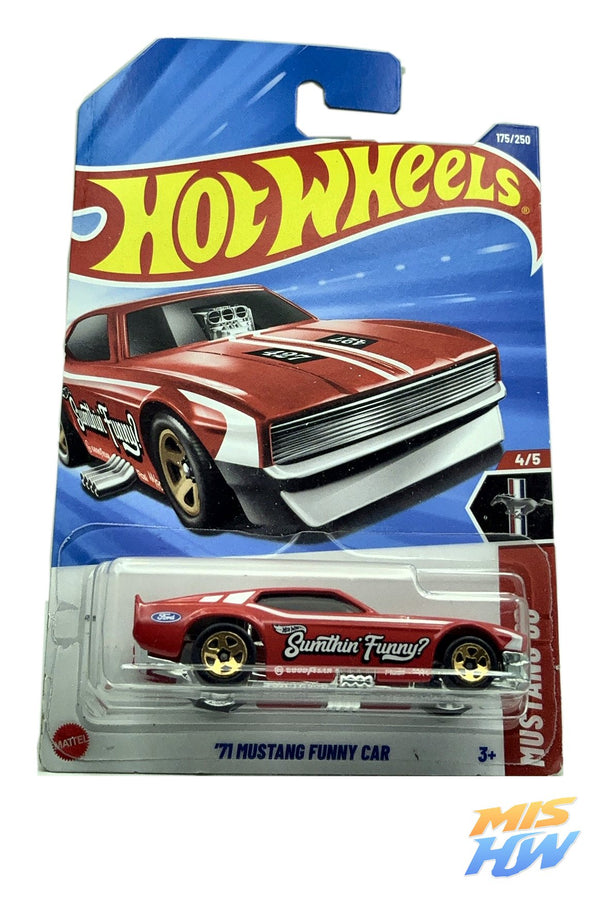 Hot Wheels '71 Mustang Funny Car, en carta original