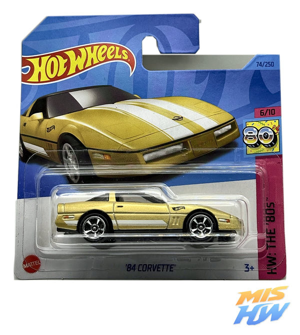 Hot Wheels '84 Corvette, en carta original