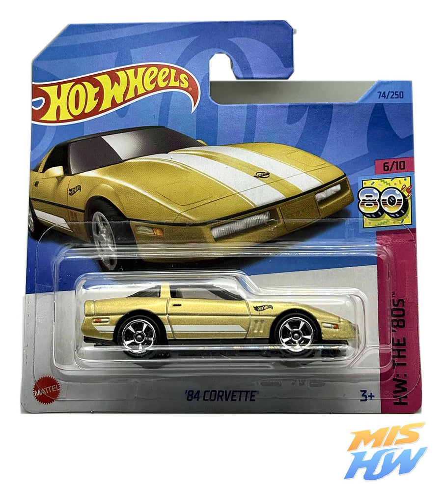 Hot Wheels '84 Corvette, en carta original