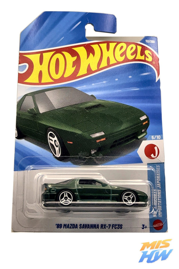 Hot Wheels '89 Mazda Savanna RX-7 FC3S, en carta original