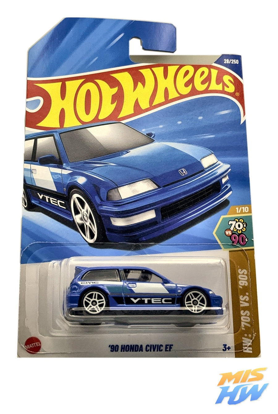 Hot Wheels '90 Honda Civic EF, en carta original