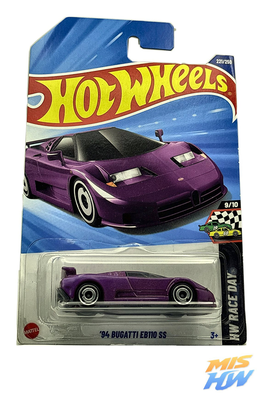 Hot Wheels '94 Bugatti EB110 SS, en carta original (foto 1)