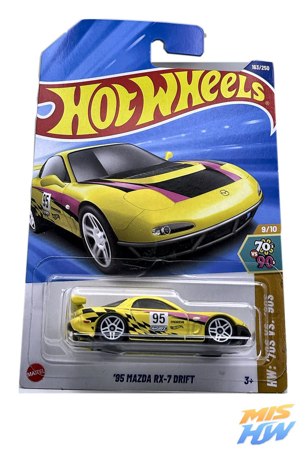 Hot Wheels '95 Mazda RX-7 Drift, en carta original (foto 1)