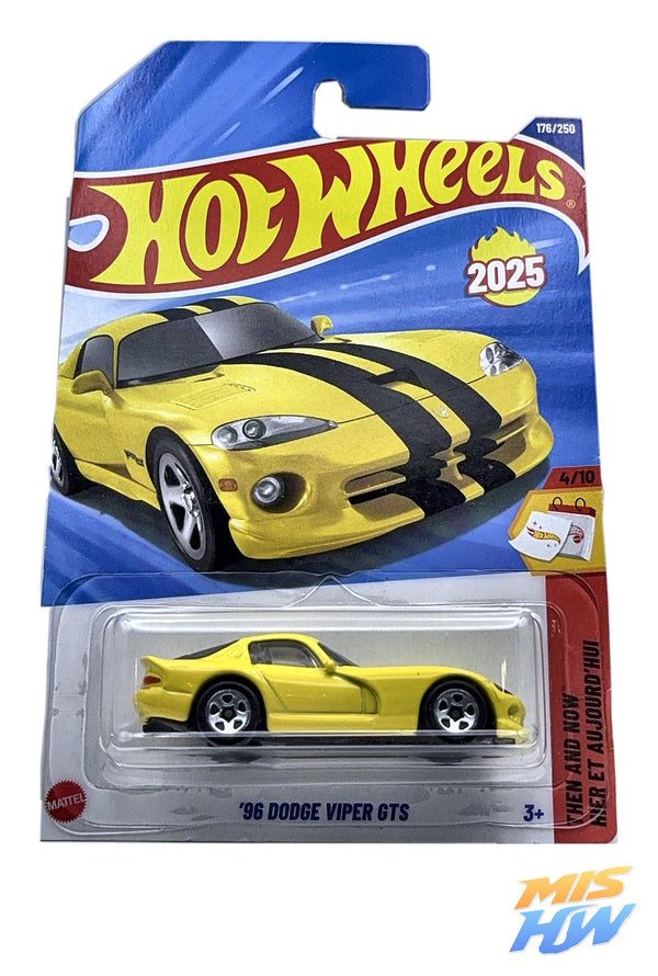 Hot Wheels '96 Dodge Viper GTS (Amarillo), en carta original