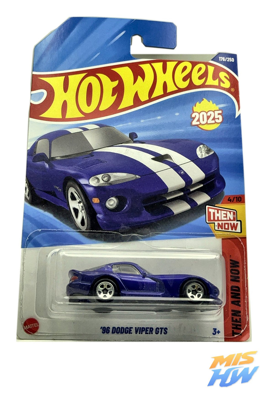 Hot Wheels '96 Dodge Viper GTS, en carta original (foto 1)