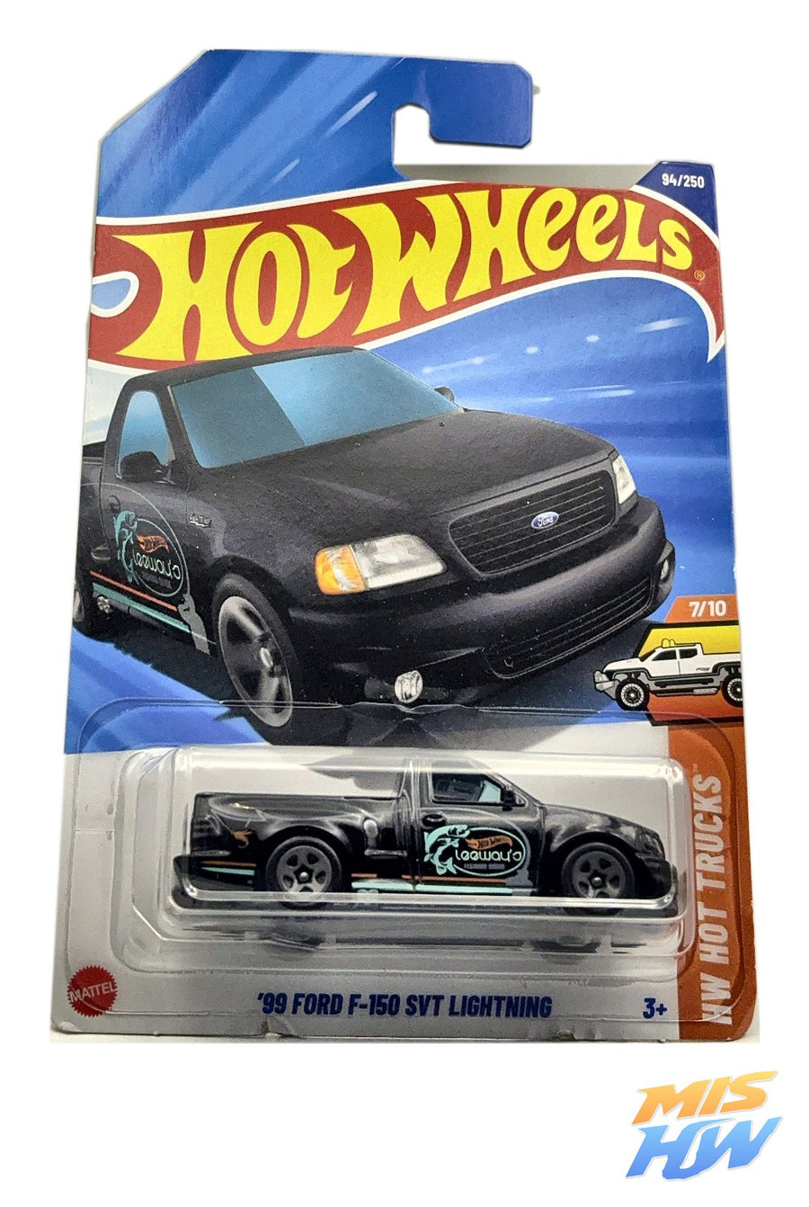 Hot Wheels '99 Ford F-150 SVT Lightning, en carta original
