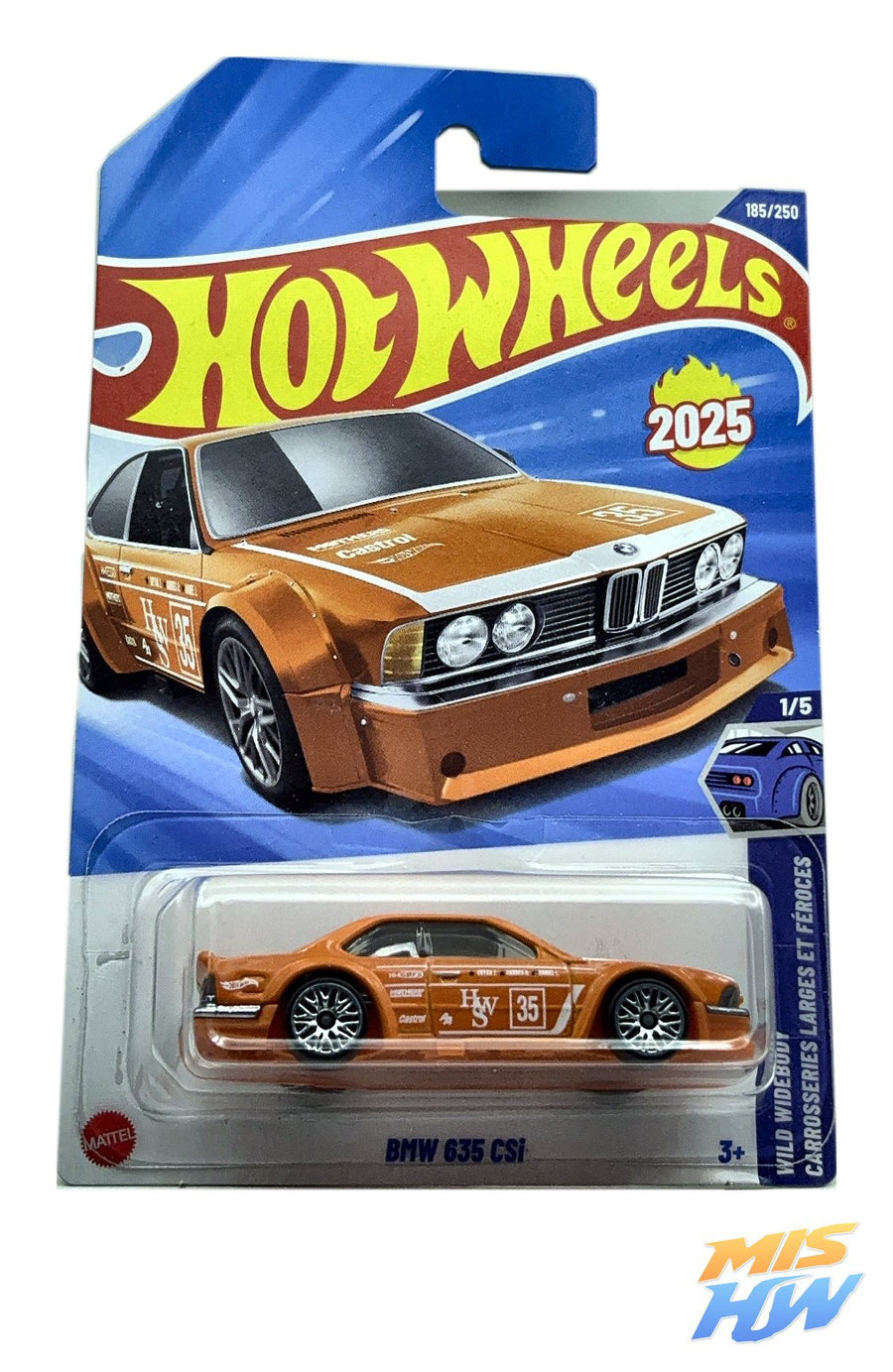 Hot Wheels BMW 635 CSi, en carta original