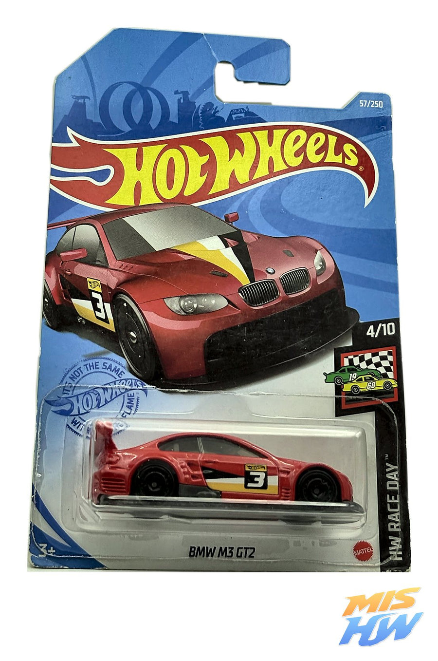 Hot Wheels BMW M3 GT2, en carta original