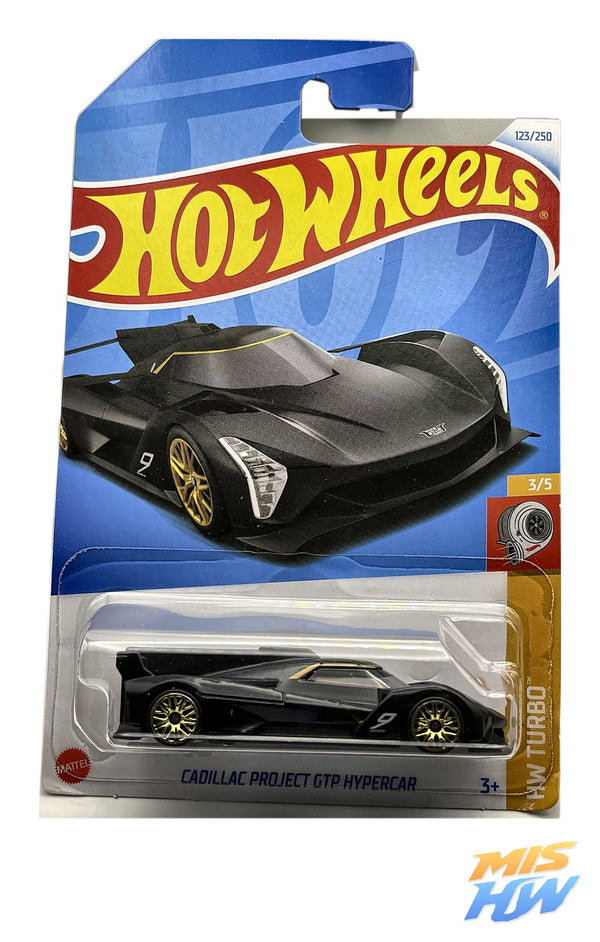 Hot Wheels Cadillac Project GTP Hypercar (Negro), en carta original
