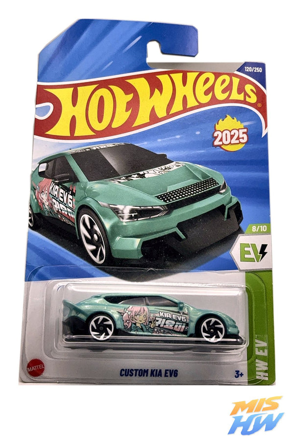 Hot Wheels Custom Kia EV6, en carta original (foto 1)