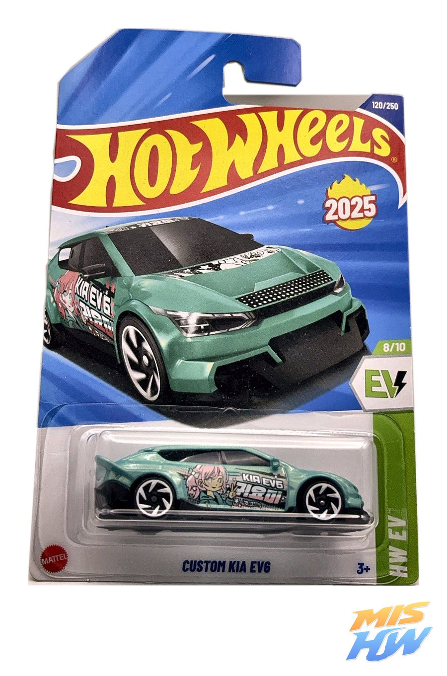 Hot Wheels Custom Kia EV6, en carta original (foto 1)