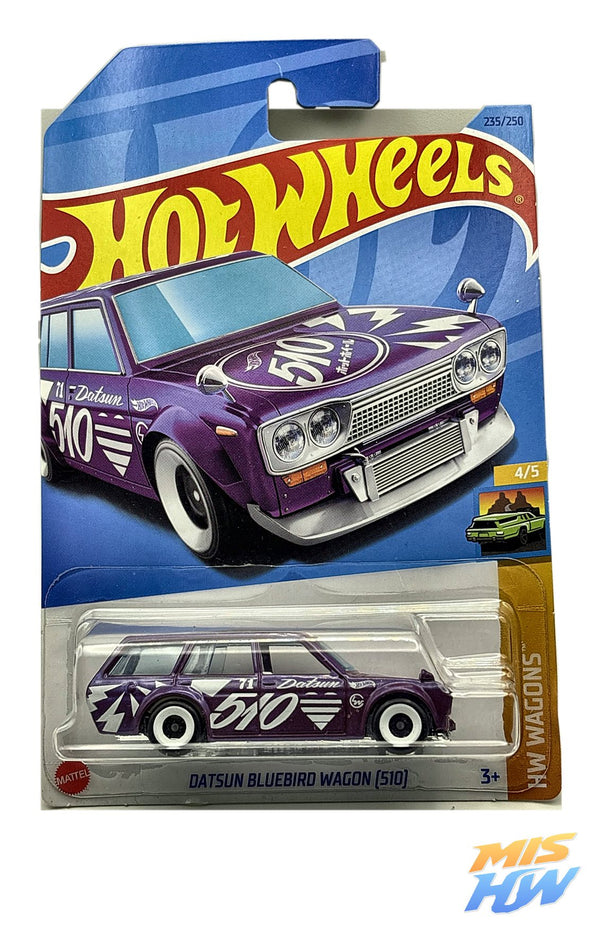 Hot Wheels Datsun Bluebird Wagon (510), en carta original