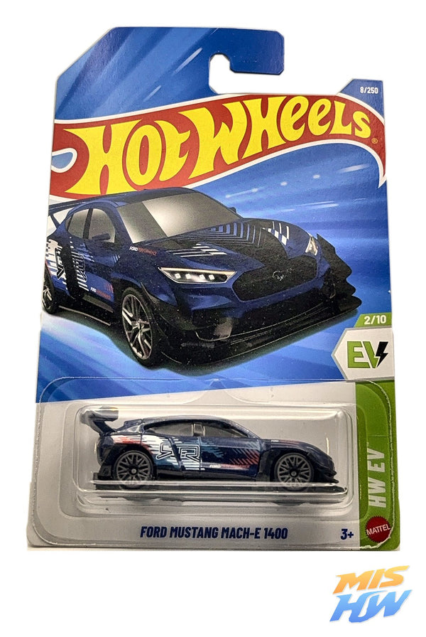 Hot Wheels Ford Mustang Mach-E 1400 (HW EV), en carta original