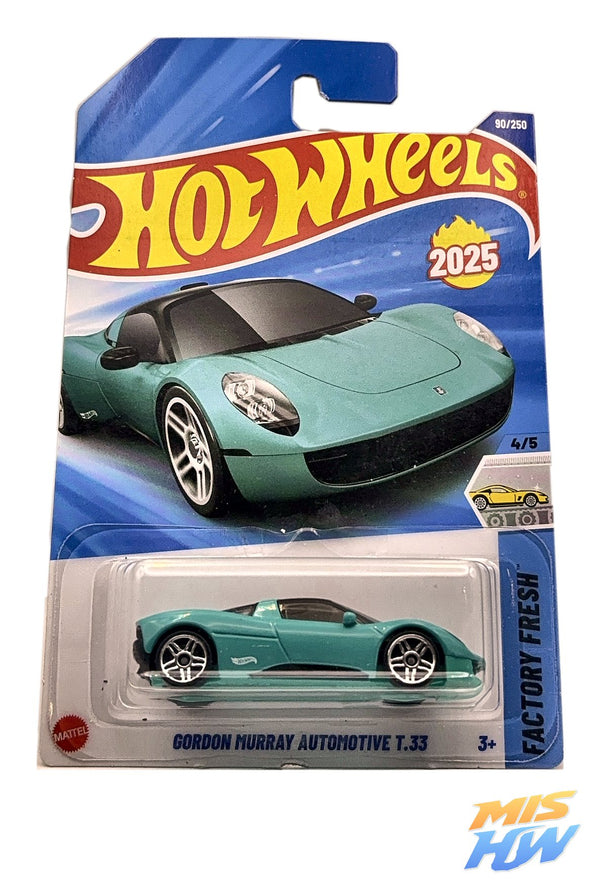 Hot Wheels Gordon Murray Automotive T.33, en carta original