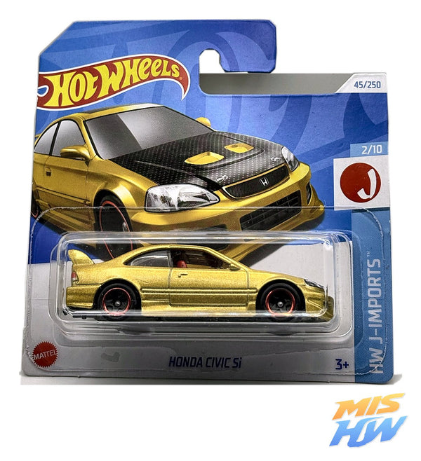 Hot Wheels Honda Civic Si (Dorado), en carta original