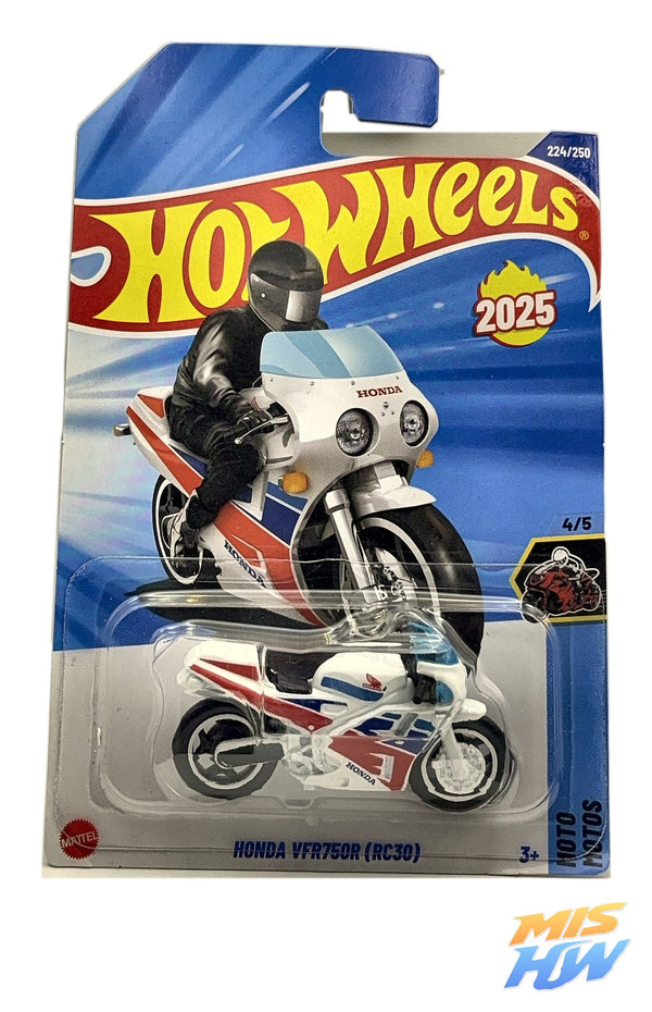 Hot Wheels Honda VFR750R (RC30), en carta original (foto 1)