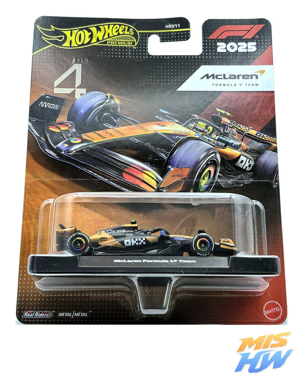 Hot Wheels McLaren F1 Team #4 Norris F1 2025, en carta original