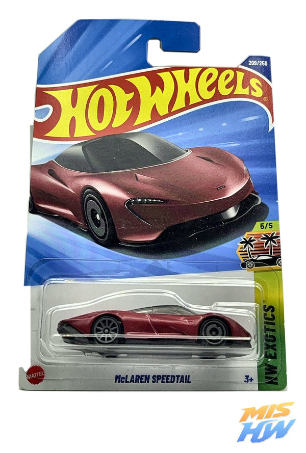 Hot Wheels McLaren Speedtail, en carta original