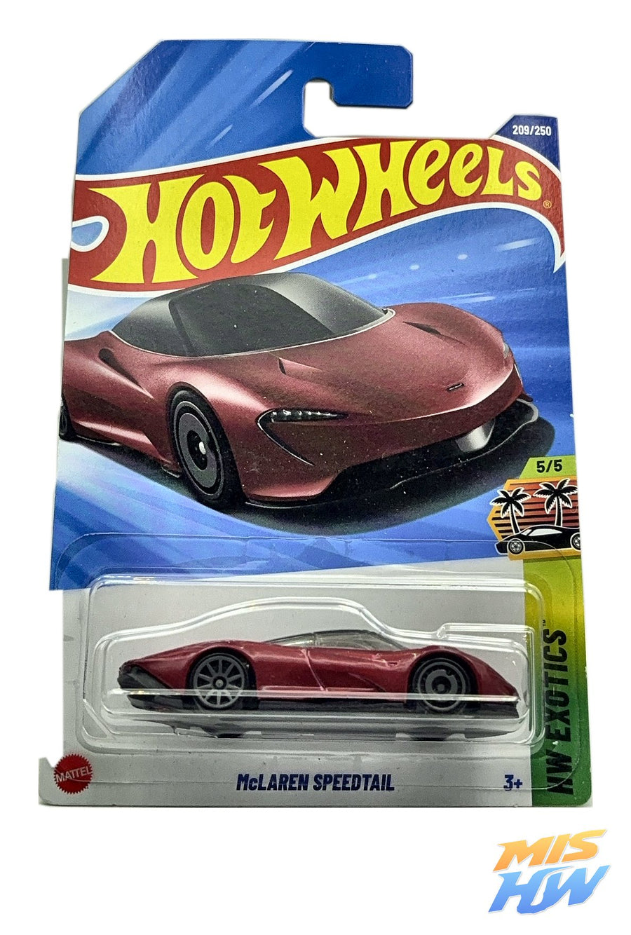 Hot Wheels McLaren Speedtail, en carta original