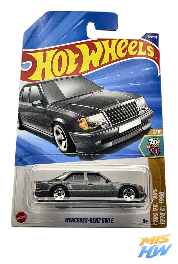 Hot Wheels Mercedes-Benz 500 E (Gris), en carta original