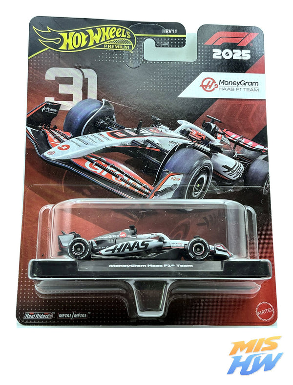 Hot Wheels MoneyGram Haas #31 Ocon F1 2025, en carta original