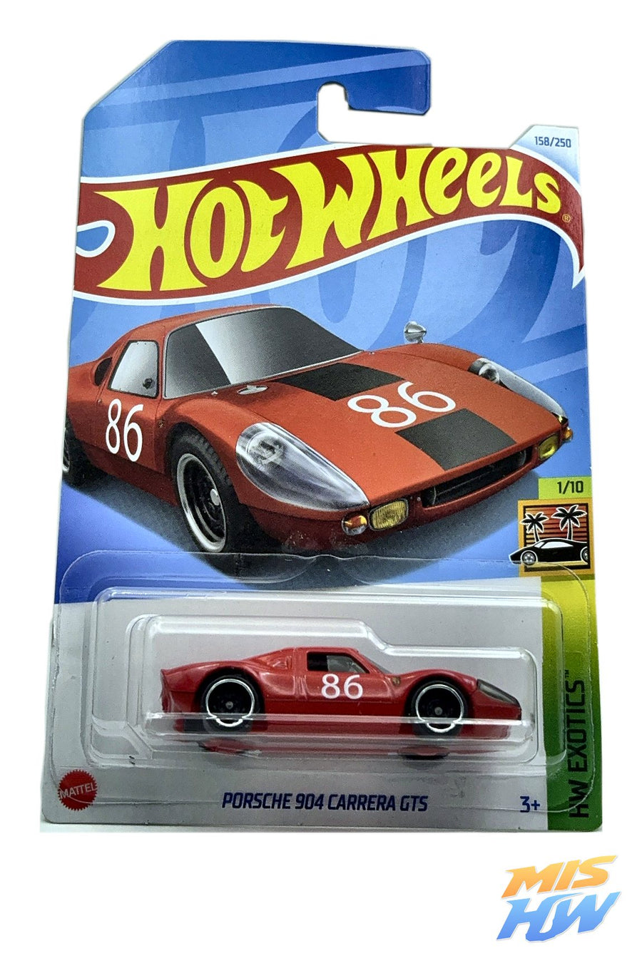 Hot Wheels Porsche 904 Carrera GTS, en carta original (foto 1)