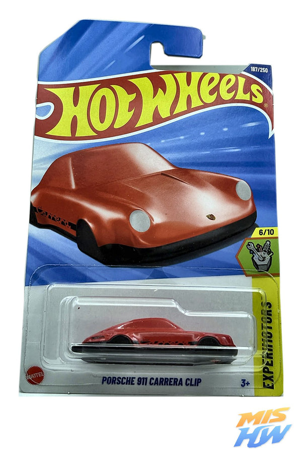 Hot Wheels Porsche 911 Carrera Clip, en carta original