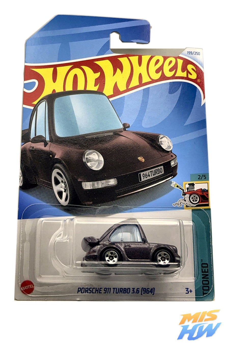Hot Wheels Porsche 911 Turbo 3.6, en carta original (foto 1)