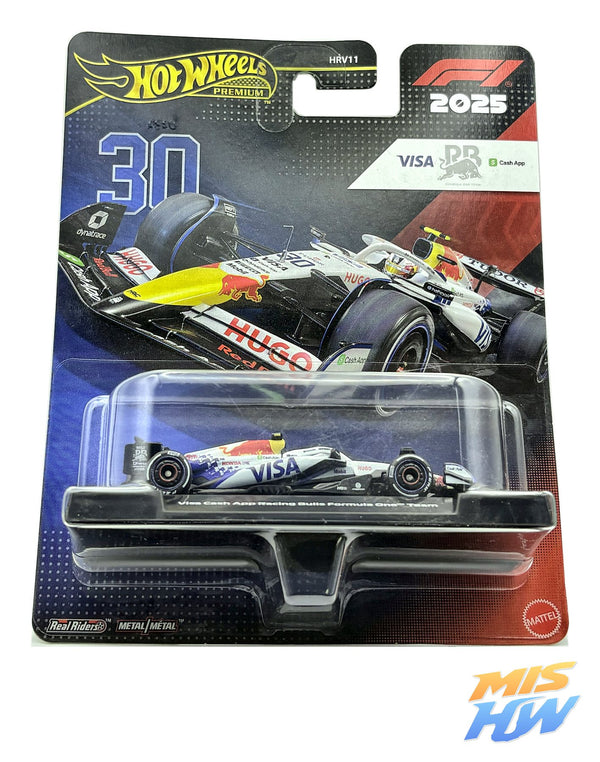 Hot Wheels Racing Bulls #30 Lawson F1 2025, en carta original